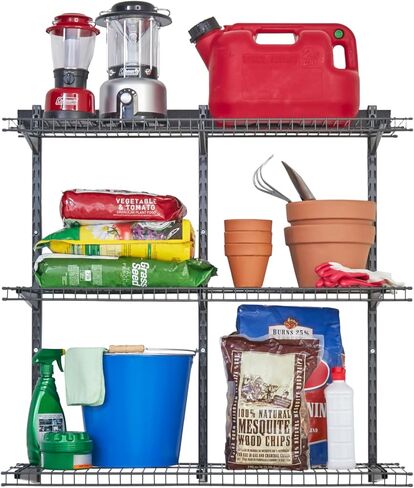 Rubbermaid Fasttrack Rail Storage 36"x12" 3-Shelf Kit, 350 lbs. Per Shelf, for Home/Garage/Shed/Workshop Organization in Kuwait