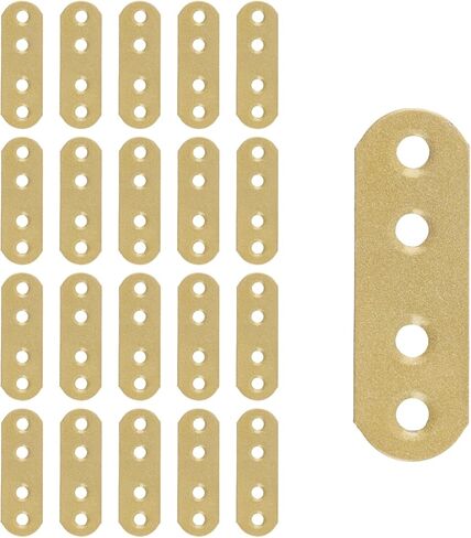 T Tulead الأبيض مستقيم بين قوسين الحديد شقة قوس إصلاح لوحة الأثاث هدفين 2.16 "× 0.7" إصلاح تحديد مشترك حزمة من 20 مع مسامير التثبيت in Kuwait