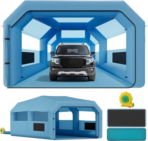 Albott 13x10x8.2 FT Inflatable Paint Booth with 4-Stage Filter System in Saudi Arabia