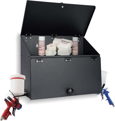 Magnetic Booth Box, Double Compartment w/ 2 Spray Gun Hangers in Kuwait