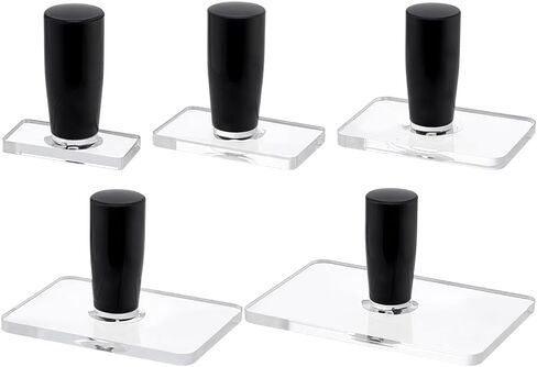 BENECREAT 5Pcs Acrylic Stamp Block with Handle, Clear Stamping Block Tools for Card Making and Scrapbooking, Stamp Mounting Block with Comfortable Grip for DIY Craft Projects, Rectangle in Saudi Arabia