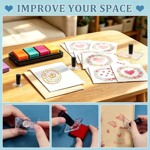 BENECREAT 5Pcs Acrylic Stamp Block with Handle, Clear Stamping Block Tools for Card Making and Scrapbooking, Stamp Mounting Block with Comfortable Grip for DIY Craft Projects, Rectangle in Saudi Arabia