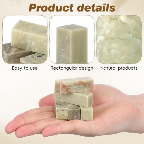 TEHAUX 5 Pcs Soapstone Carving Blocks, Qingtian Seal Stone Blanks in Kuwait