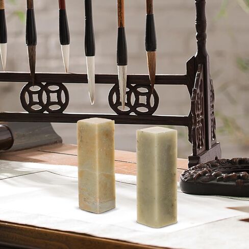 TEHAUX 5 Pcs Soapstone Carving Blocks, Qingtian Seal Stone Blanks in Kuwait