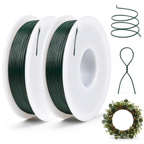 Tenn Well 110Yds 22 Gauge Green Floral Wire for Wreath Crafts Arrangements in Saudi Arabia