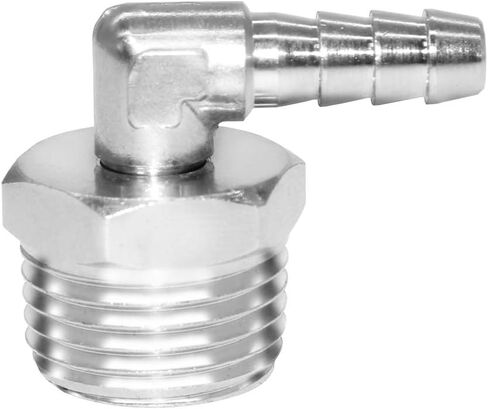 Joywayus Swivel 90 Degree Elbow,3/8" Hose Barb x 1/2" Male NPT Pipe Fitting,Nickel Plated Brass Adjustable Adapter in Kuwait