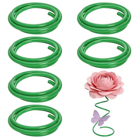 Tlence 6 Pack 78.7 Inch Flexible PVC Pipe for Artificial Flowers, 12MM Diameter Bendable Aluminum Plastic Pipes, Fake Flower Stem Tubing for Balloon Arches, Floral Wedding Decor, Prop Building in Saudi Arabia