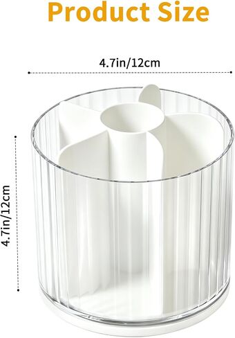 Lickable Cat Treats Organizer, 6 Slot Rotating Cat Food Container in Kuwait