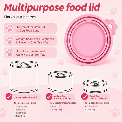 6 PCS Cat Can Opener, Cat Food Can Covers Set with Wet Food Spoon in Kuwait