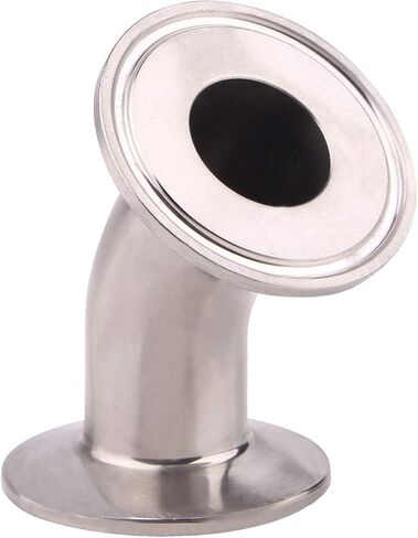 DERNORD 45 Degree Elbow | 4 Inch Tube OD Stainless Steel 304 Pipe Fitting Fits Tri Clamp 4 inch in Kuwait