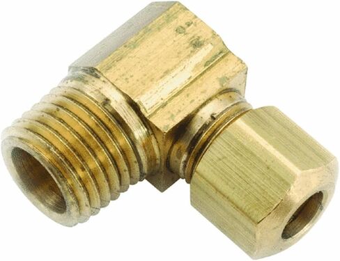 Anderson المعادن 50069 أنبوب نحاس ضغط مقاس مريح ، مرفق 90 درجة ، 1/4 " أنبوب OD x 1/4 " NPT ذكر الأنبوب in Kuwait