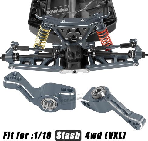 RC Alloy Caster Block,Steering Blocks,Rear Stub Axle Carriers Upgrades Part for 1/10 Slash 4WD(VXL),Titanium in Kuwait
