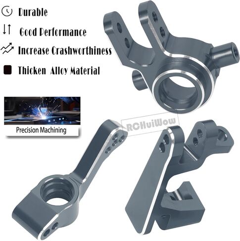 RC Alloy Caster Block,Steering Blocks,Rear Stub Axle Carriers Upgrades Part for 1/10 Slash 4WD(VXL),Titanium in Kuwait