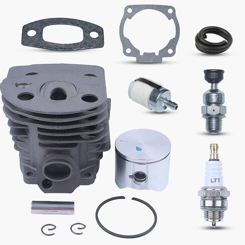 45mm Nikasil Plated Cylinder Piston Pin Ring Decompression Valve Kit For Husqvarna 51 55 Chainsaw Filter #503168301,503 16 83-01 in Kuwait