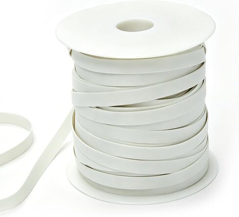 Rubber Elastic Band for Sewing, 1/4 Inch x 30 Yards Natural Sewing Elastic for Swimsuits, Leg Bands, Necklines, Waistbands, 6mm Swimwear Braided Elastic for Yogawear Craft Embellishment in Kuwait