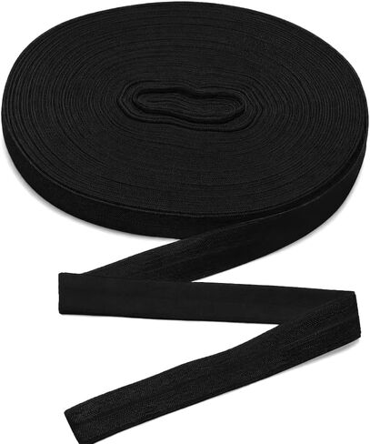 SEMINI 32 Yards FOE Fold Over Elastic Ribbon 5/8"(15mm) Shiny Color, Colored Stretch Elastic for Headbands Hair Bows Baby Girls DIY Sewing Crafts in Saudi Arabia