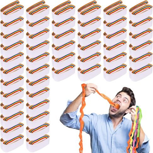Wettarn 24 Pcs Mouth Coils Magic Tricks Props Colored Paper for Magician in Kuwait