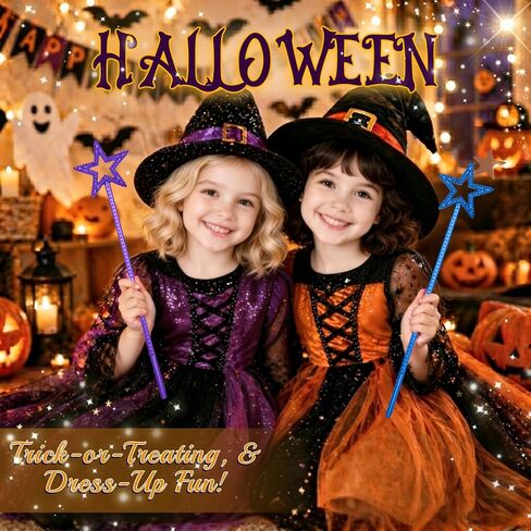 AKYZO 6 Pcs Princess Wand, Sparkling Star Fairy Wands for Little Girls, Glossy Magic Wand for Kids Party Favors, Birthday Dress Up Costume Accessories & Halloween Cosplay（6 Color） in Saudi Arabia