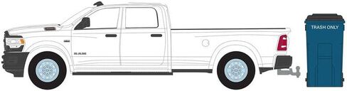 Greenlight 1/64 2021 Ram 2500 Tradesman Truck with Garbage Bin, Hobby Shop Series 13 97130-F in Kuwait