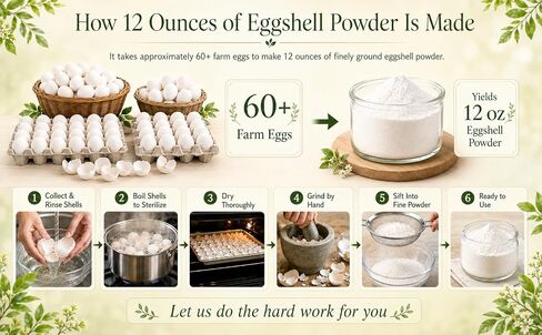 12 oz Pure U.S.A. Eggshell Powder for Dogs/Cats, Finely Ground, Calcium Supplement in Saudi Arabia