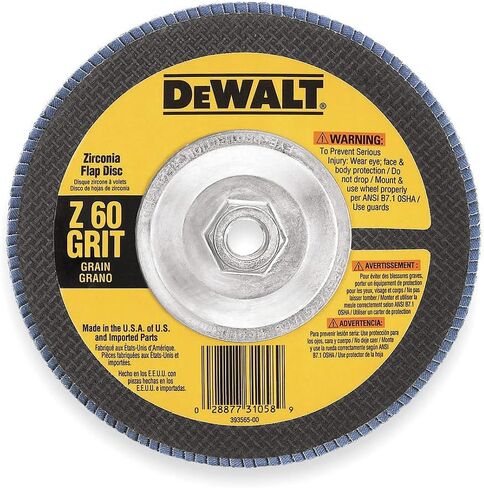 DEWALT DW8327 7-Inch by 5/8-Inch-11 36 Grit Zirconia Angle Grinder Flap Disc in Kuwait