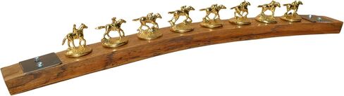 Elite Wine Racks Oak Barrel Stave Cork Display Compatible With Blanton's Bourbon Horse Cork Stoppers With Metal Banding Blantons (Walnut) in Kuwait