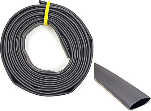 WindyNation 3/4" 10 Feet Black + 10 Feet Red 3:1 Dual Wall Adhesive Glue Lined Marine Grade Heat Shrink Tube Tubing in Kuwait