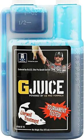T-H Marine G-Juice Liquid Livewell Treatment - Freshwater Fish Water Conditioner, 16 oz. - Safe Ammonia Remover & Electrolyte Enhancer for Fish Health, Easy Application & Stress Reduction in Saudi Arabia