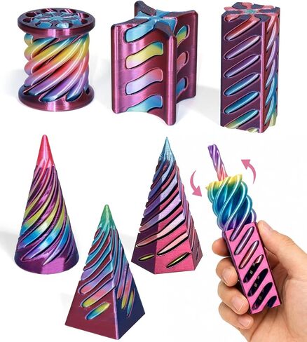 Gemmicho 6 Pack 3D Printed Fidget Toys, Impossible Cone Fidget Toy in Saudi Arabia