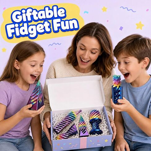 Gemmicho 6 Pack 3D Printed Fidget Toys, Impossible Cone Fidget Toy in Saudi Arabia