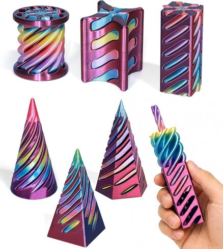 Gemmicho 6 Pack 3D Printed Fidget Toys, Impossible Cone Fidget Toy in Saudi Arabia