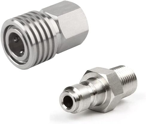 Manloney LLC Universal 1/8 inch NPT to 8MM Quick-Disconnect Adapter Stainless Steel Female Convertor Air Tool Fittings in Kuwait