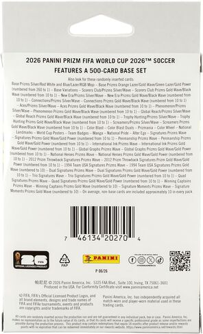 2026 Panini Prizm World Cup Soccer Exclusive Trading Cards Hanger Box in Kuwait