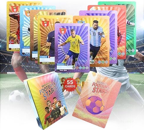 2026–27 Soccer Cards – 33 Unique Soccer Player Trading Cards | 3 Mystery Packs (Black, Gold & Silver) | Different Cards in Each Pack | Ideal for Football Fans & Collectors – Not Original in Kuwait