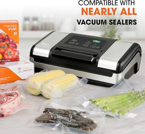 [5 mil Food Vacuum Bags] Vesta Precision Premium PreCut Vacuum Sealer Bags - 8 x 10 Inches, 44 count, 5 Mil Thickness, Puncture Resistant, Ideal for Food Storage, Meal Prep, and Sous Vide in Kuwait