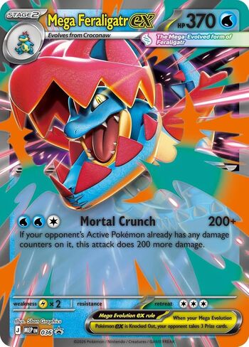 Pokemon - Mega Feraligatr ex MEP 036 - Ascended Heroes Black Star Promo - Single Card in Saudi Arabia