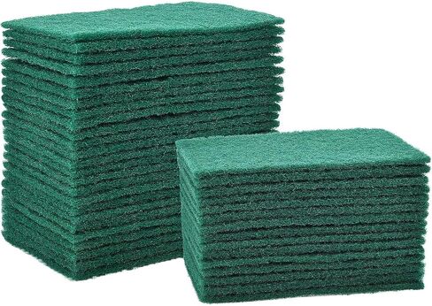Jetec Scrub Pads Scouring Pads Sponge Dish Scrubber Scouring Pads Cleaning Non Scratch Pads for Kitchen Scrubbers Dishes Cleaning (Green, 200 Pieces) in Kuwait