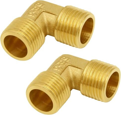 Joywayus 3/4"NPT ذكر x 3/4"NPT أنثى الكوع 90 درجة تركيب الأنابيب النحاسية الزاوية اليمنى (حزمة من 2) in Kuwait