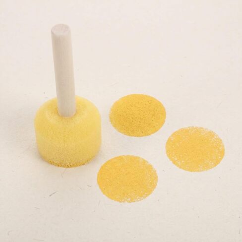 16pcs Wooden Handle Sponge Brush Set, 4 Sizes Round Daubers in Kuwait