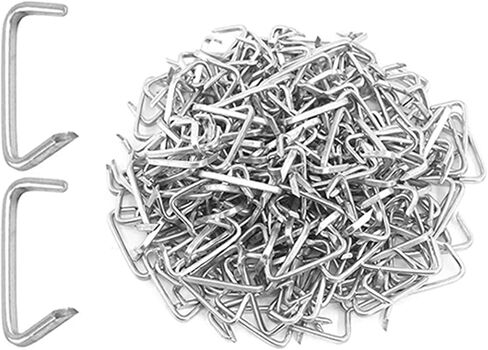 1000Pcs 3/8" Galvanized Hog Rings Assortment Kit, Professional Hog Rings Installation Kit for Bungee Shock, Cords, Animal Pet Cages in Kuwait