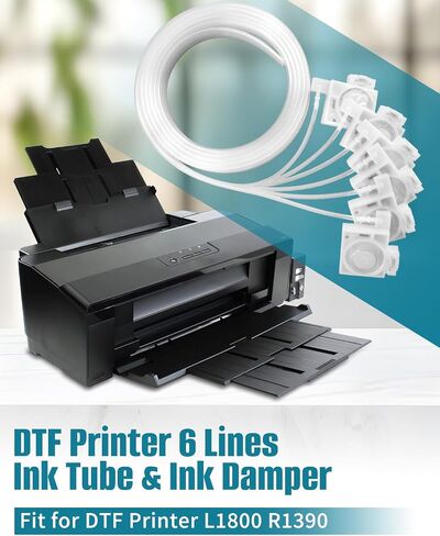 Ink Tube and Damper Set Fit for E-pson L1800 R1390, Ink Damper Dumper with Pipeline in Kuwait