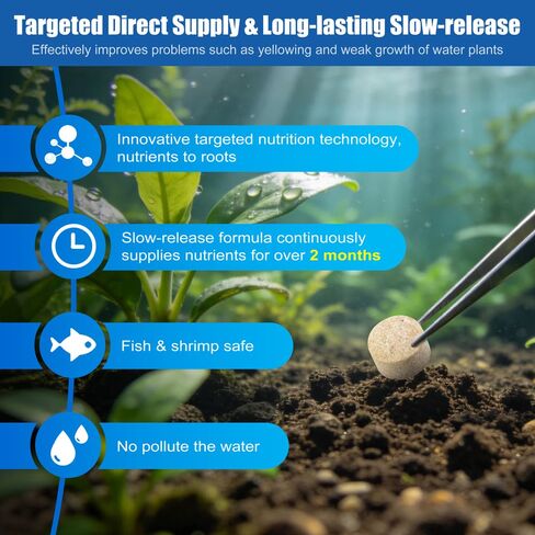 Root Tabs Freshwater Aquarium Plant Fertilizer Safe for Fish Shrimp and Planted Fish Tanks Slow Release in Saudi Arabia