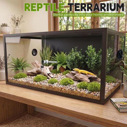 ALOTIKI 64 Gallon Reptile Enclosure 36"x24"x18" Bearded Dragon Reptile Tank in Kuwait