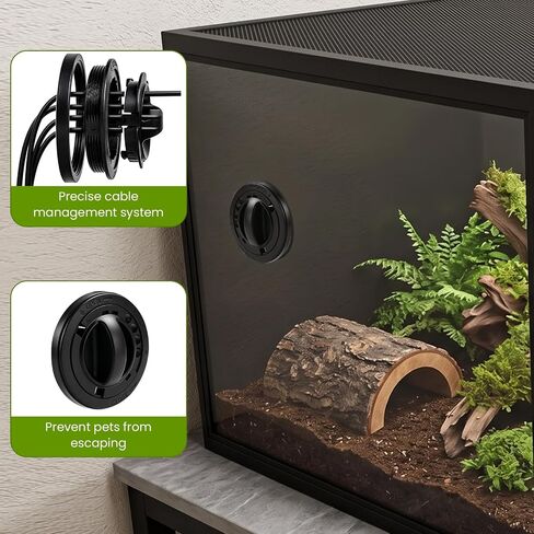 ALOTIKI 64 Gallon Reptile Enclosure 36"x24"x18" Bearded Dragon Reptile Tank in Kuwait