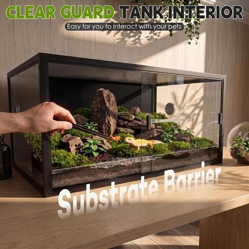ALOTIKI 64 Gallon Reptile Enclosure 36"x24"x18" Bearded Dragon Reptile Tank in Kuwait