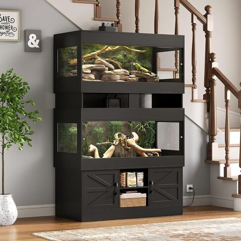Dual 120 Gallon Reptile Tank with Stand,4x2x2 Reptile Enclosure in Kuwait