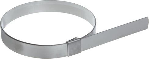 BAND-IT CP20S9 5/8 بوصة عرض × 0.025 بوصة سمك 5 بوصة قطر، 201 مشبك ثقب مركزي من الفولاذ المقاوم للصدأ (25 لكل صندوق) in Kuwait