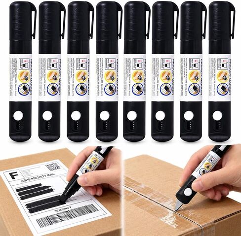 8 Pack Privacy Blackout Markers with Package Opener, Security Markers in Kuwait