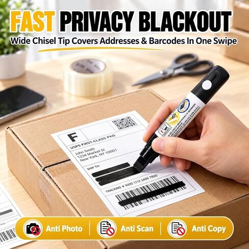 8 Pack Privacy Blackout Markers with Package Opener, Security Markers in Kuwait