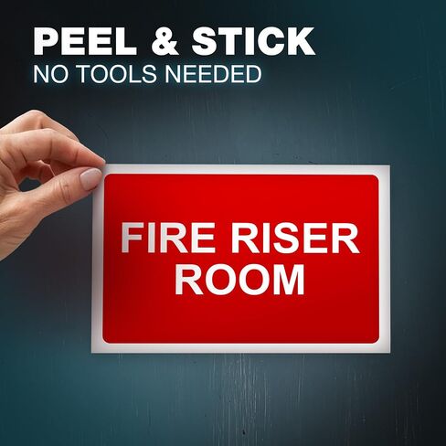 Fire Riser Room Sticker - 7x10 Vinyl Fire Extinguisher Inside Sticker - Waterproof Fire Sprinkler Riser Room Sign - Fire Extinguisher Wall Signs in Kuwait